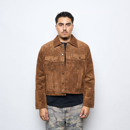 Goodies sportive - Real Suede Leather Track Jacket (Kombu)