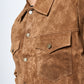 Goodies sportive - Real Suede Leather Track Jacket (Kombu)