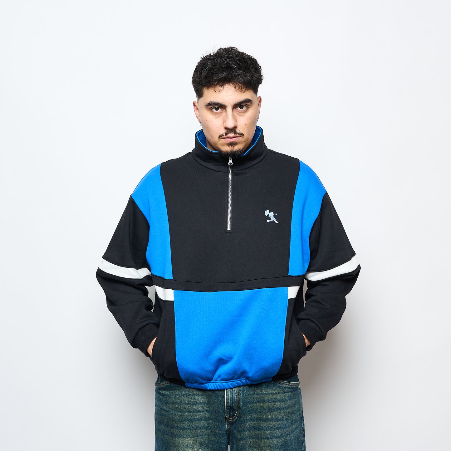 Hélas Skate - Hoop Quarter Zip (Blue/Black)