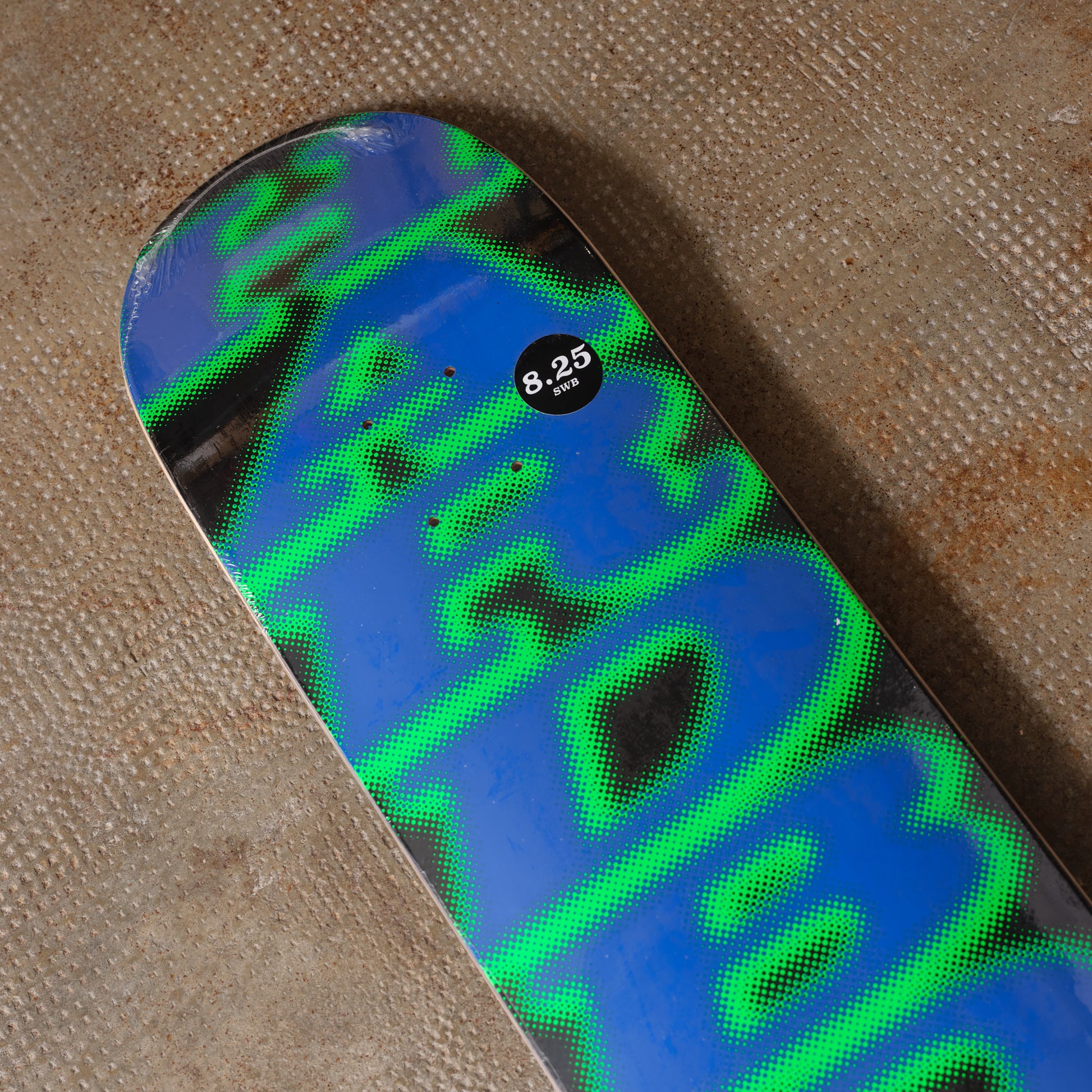 Hardbody NYC - Stacked Spot Logo (Blue/Neon) Deck 8.25
