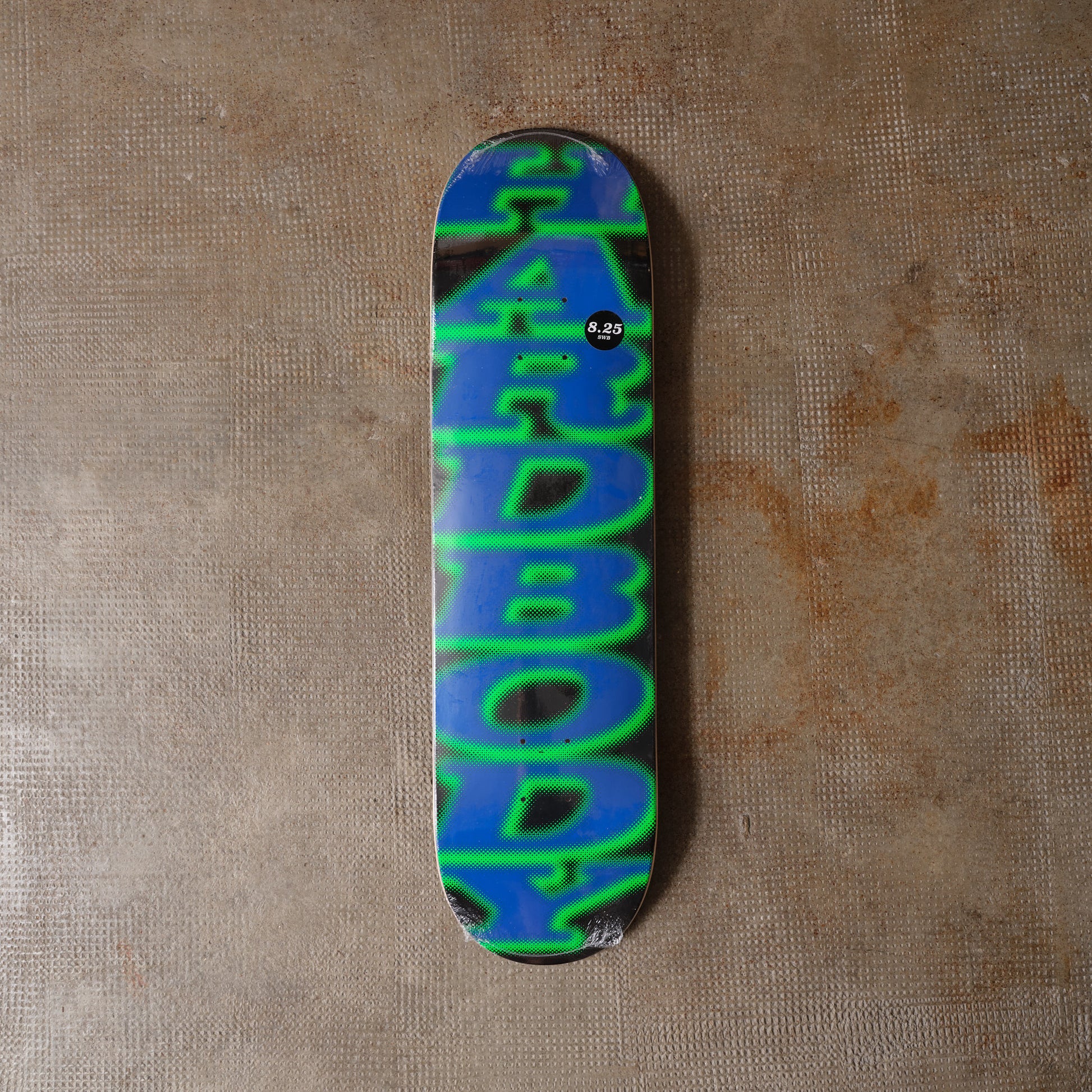 Hardbody NYC - Stacked Spot Logo (Blue/Neon) Deck 8.25