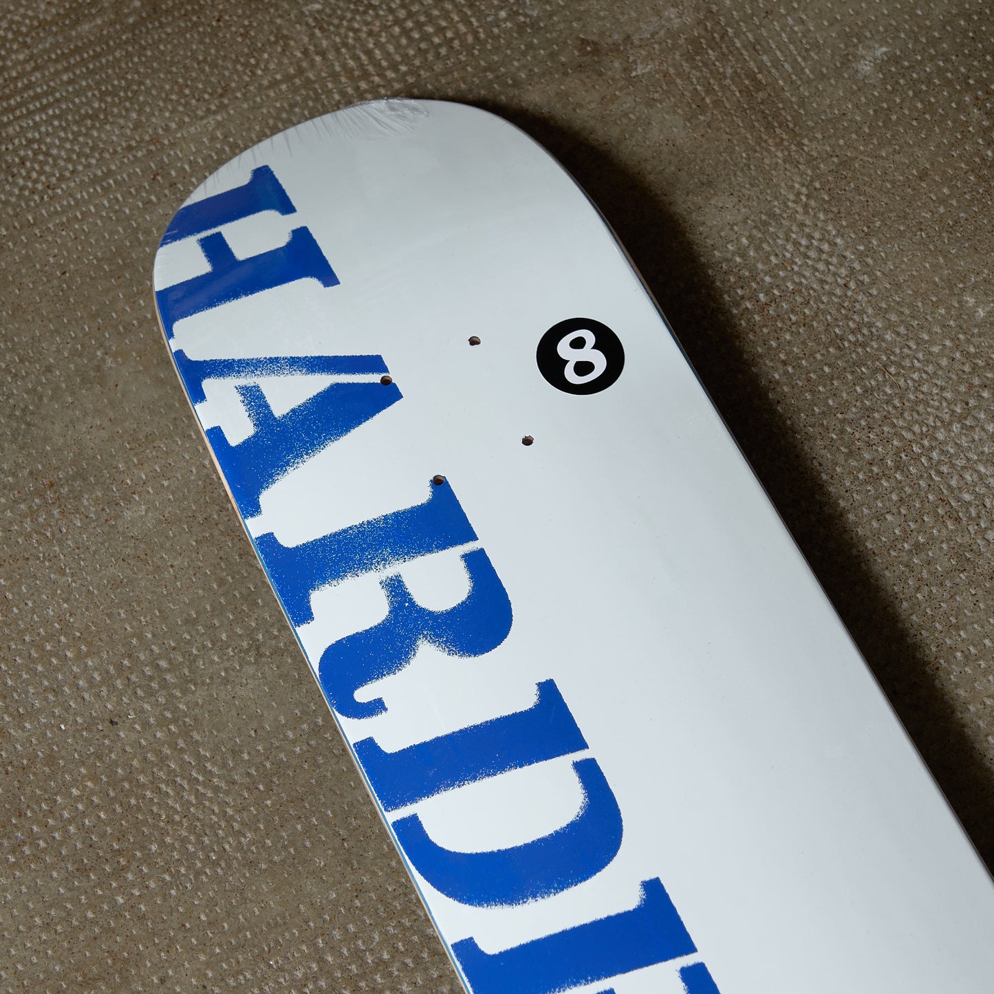 Hardbody Skateboards - Stencil Deck (White/Blue) 8 