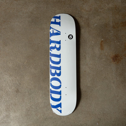 Hardbody Skateboards - Stencil Deck (White/Blue) 8 