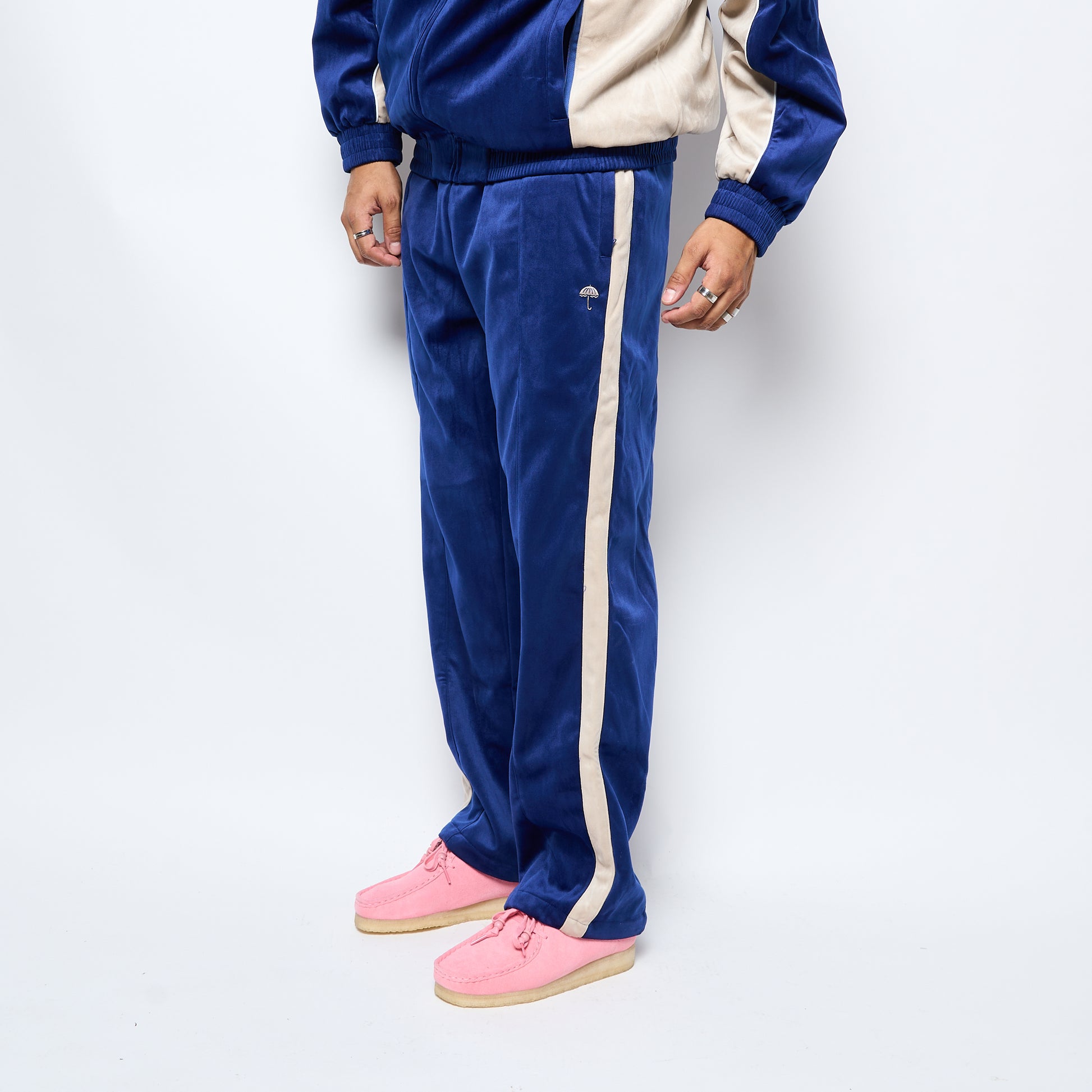 Helas Caps Co - Donny Tracksuit Pants (Navy/Beige)