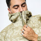 Helas Caps Co - Tie Camo Hooded Quarter Zip Jacket (Beige)