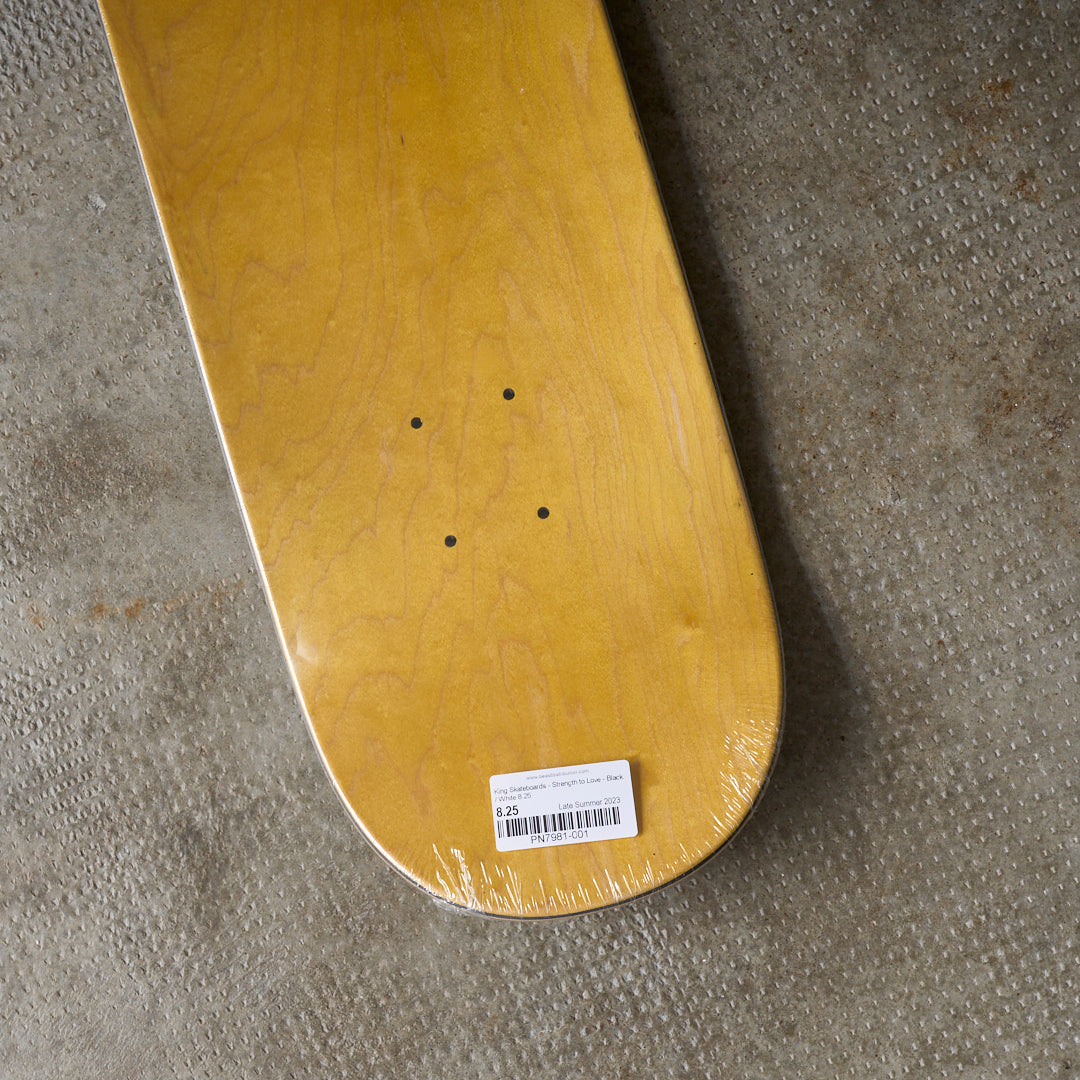 King Skateboards - Strength To Love  (Black/White) 8.25