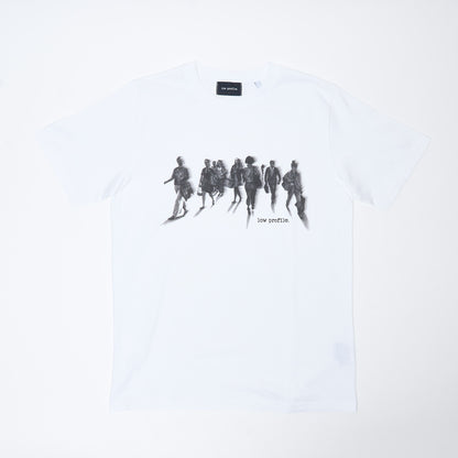 Low Profile Skateboard - Crowded Tee (White)
