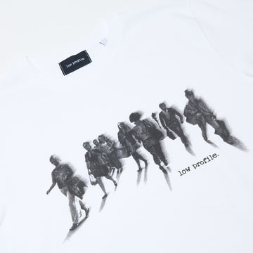 Low Profile Skateboard - Crowded Tee (White)