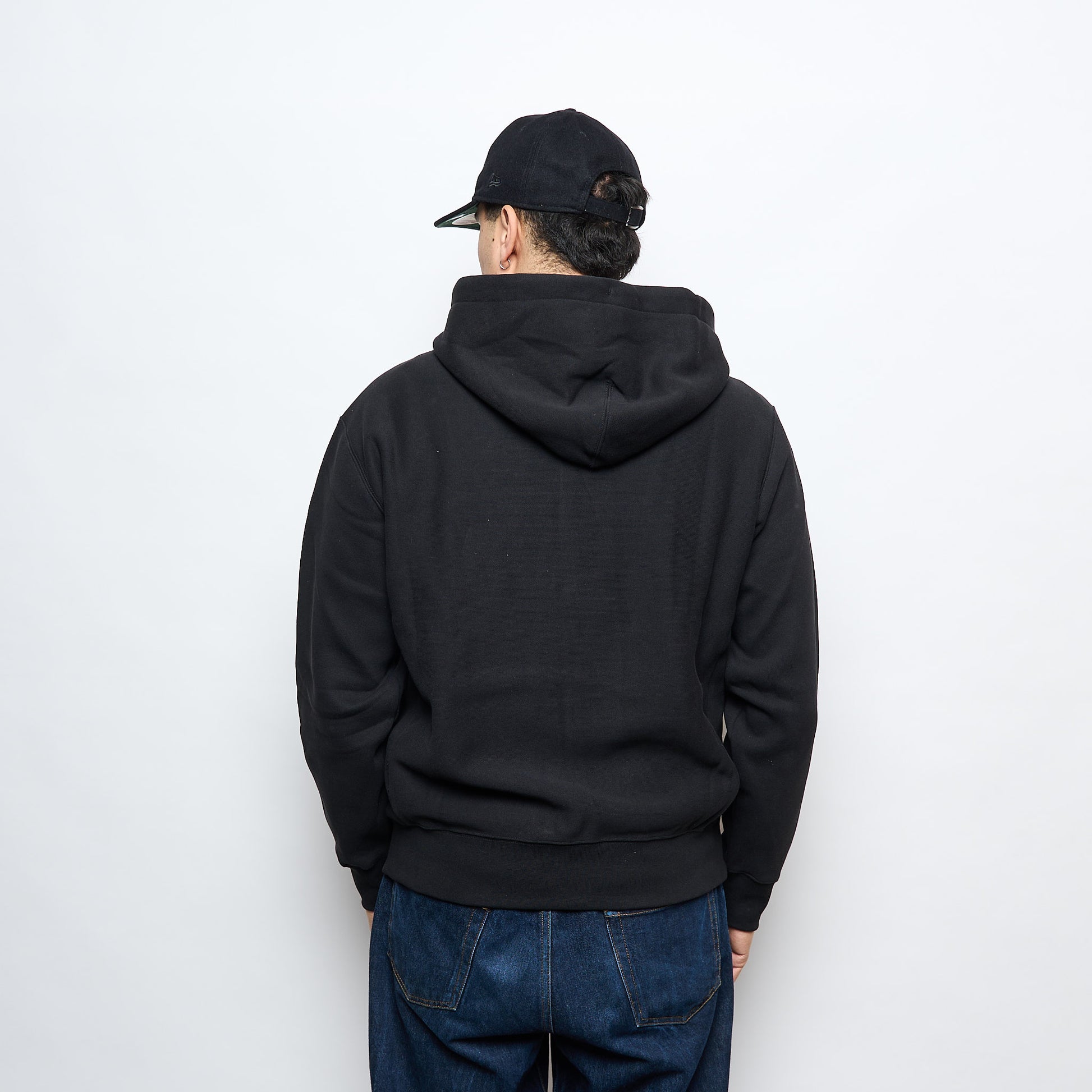 MILK - Milk x Champion Reverse Weave Zip Hood (Black/White)
