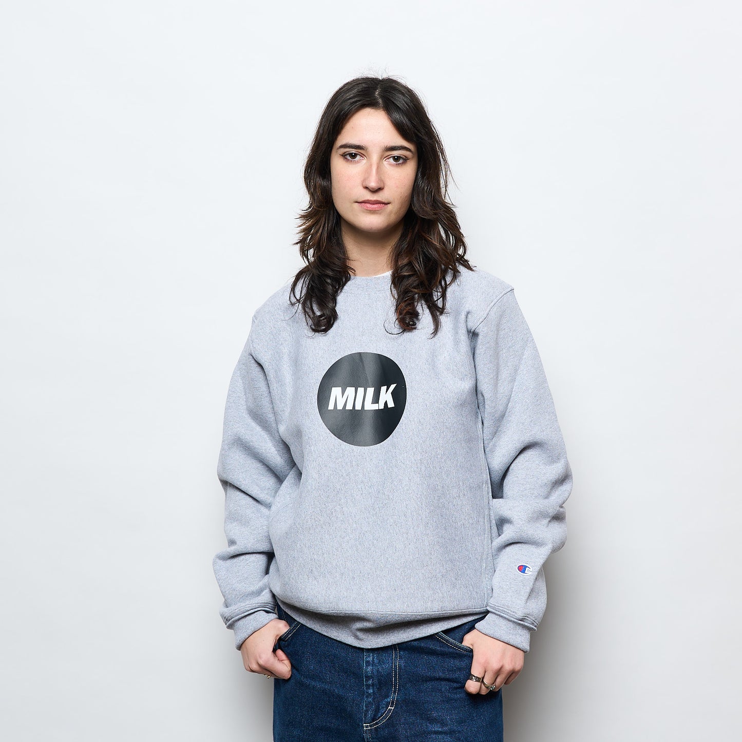 MILK x CHAMPION - Unisex Round Logo Crewneck Made In USA