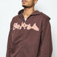 Madlib x Butter Goods- Beat Konducta Zip-Thru Hood (Washed Chestnut)