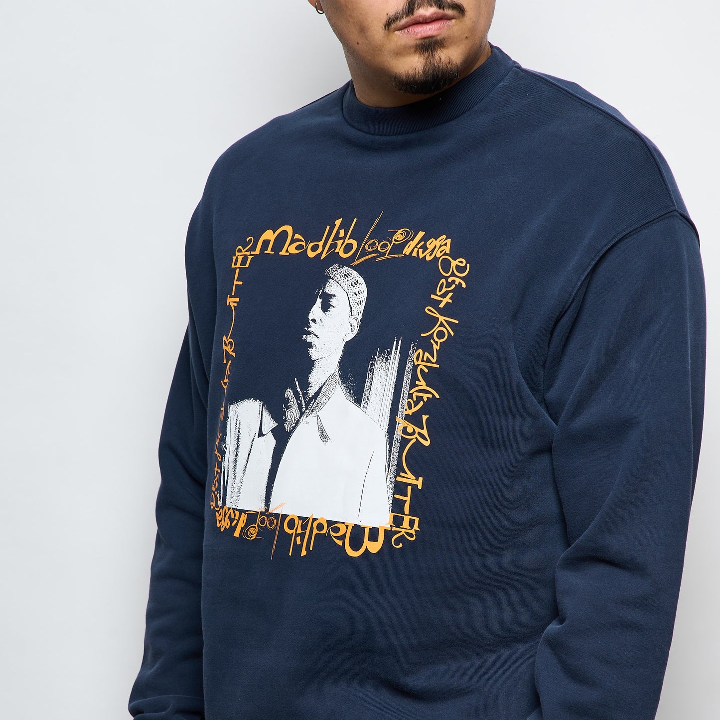 Madlib x Butter Goods- Loop Digga Crewneck (Washed Navy)