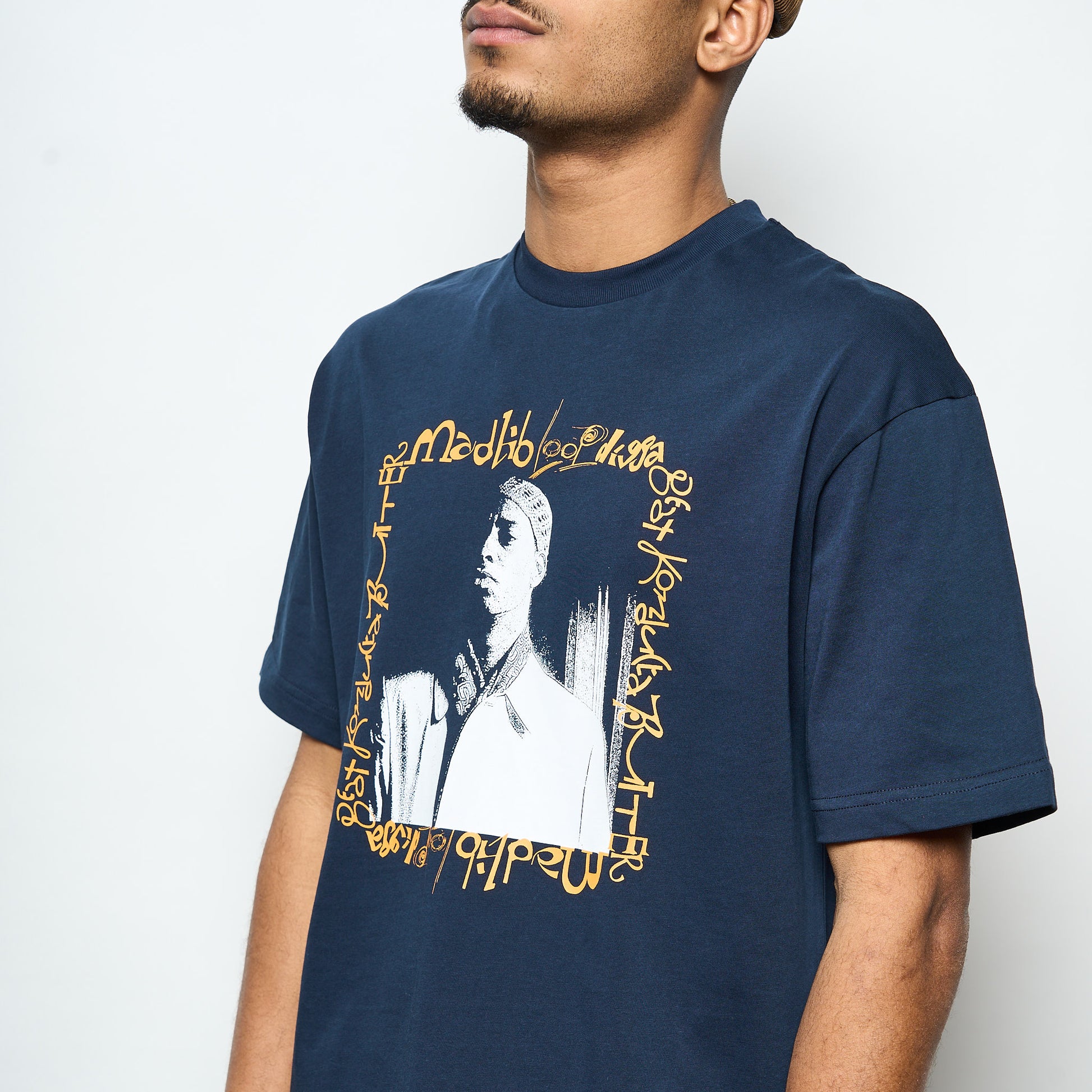 Madlib x Butter Goods- Loop Digga Tee (Navy)