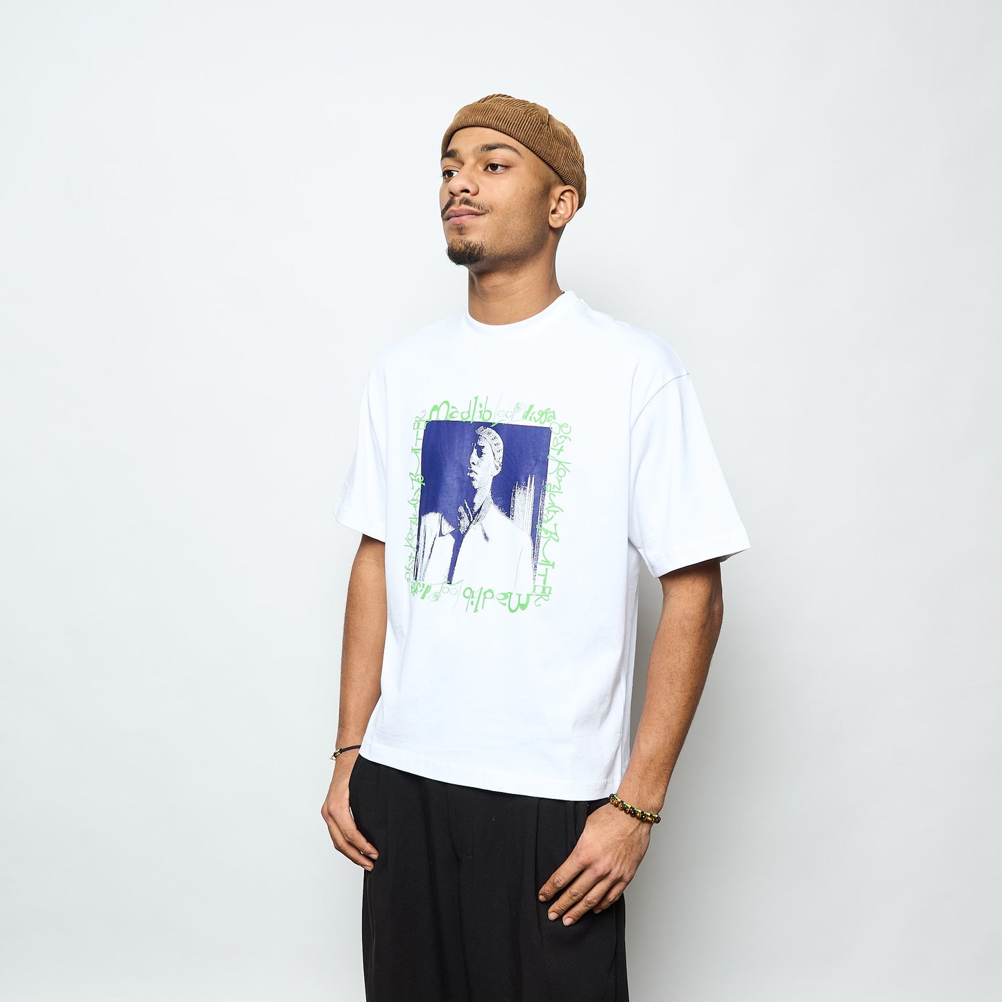 Madlib x Buttergoods- Loop Digga Tee (White)
