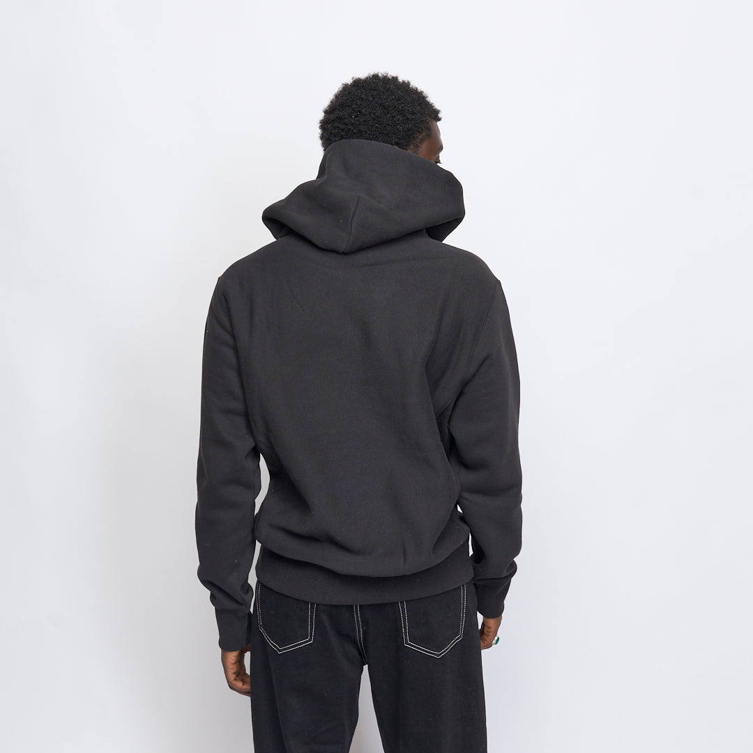 Milk - Basic Embroidered Small Logo Hoodie (Black)