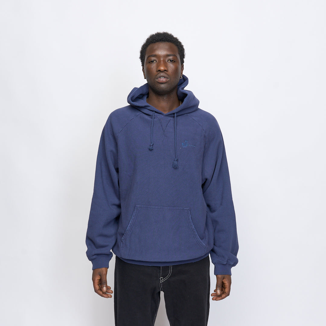 Milk - Basic Embroidered Small Logo Raglan Hoodie (Navy)