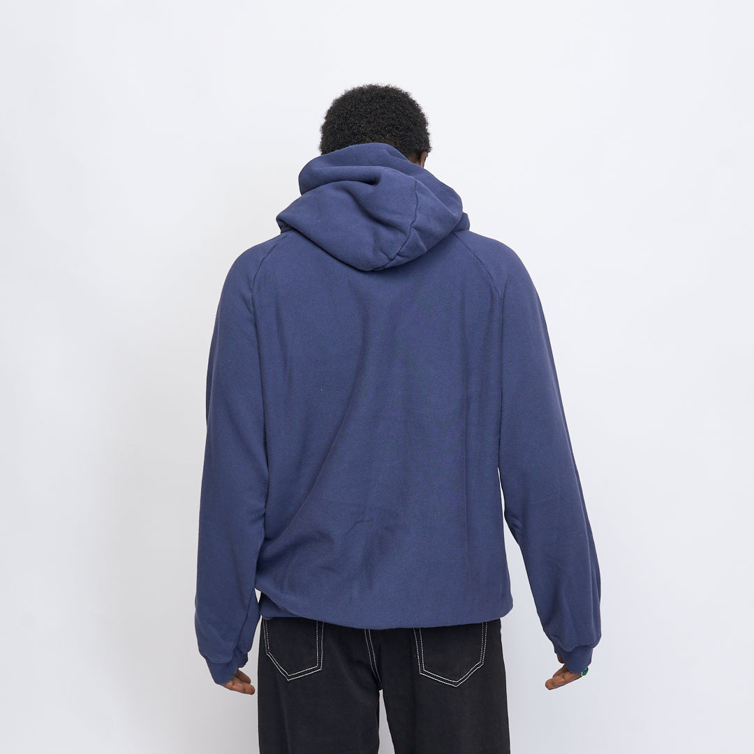 Milk - Basic Embroidered Small Logo Raglan Hoodie (Navy)