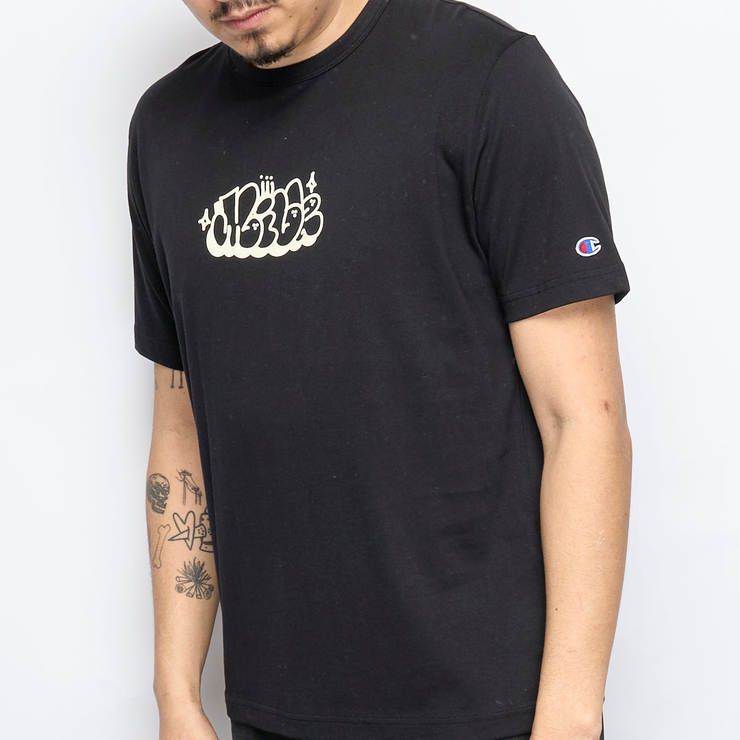 Milk x Champion - RW Crewneck T-shirt Bubble (Black)