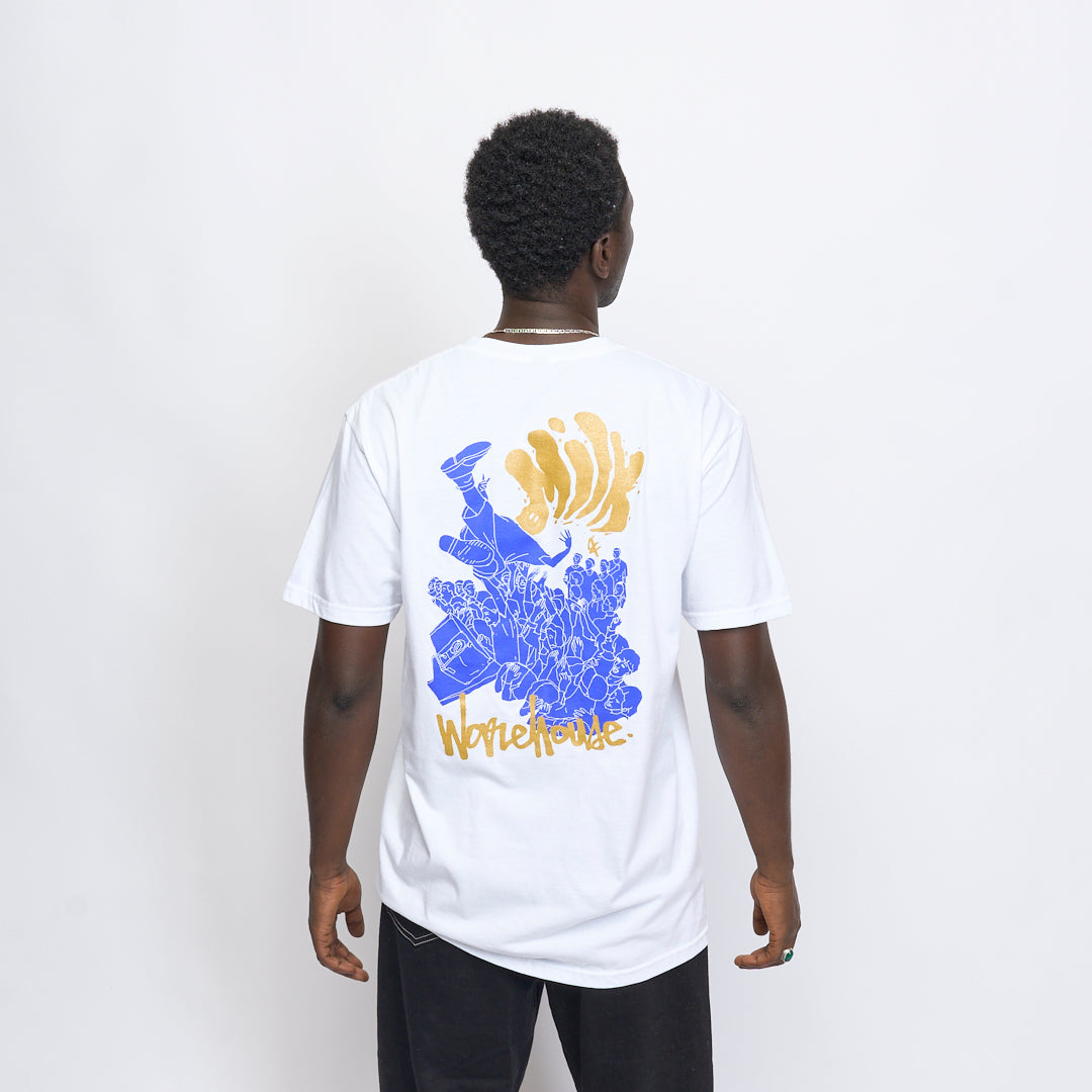 Milk x Warehouse - Slam Tee (White)