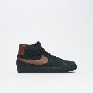 Nike Sb Zoom Blazer Mid Black Spruce Corduroy Brown