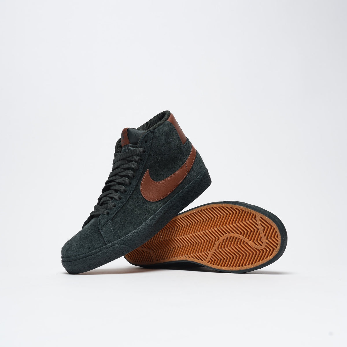 Nike Sb Zoom Blazer Mid Black Spruce Corduroy Brown