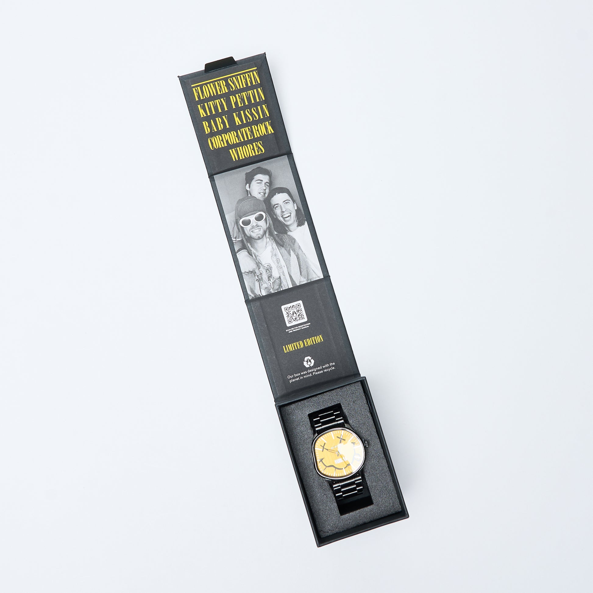 Montres - Nixon - Nirvana Centry Wobble (Yellow Nirvana Smiley)