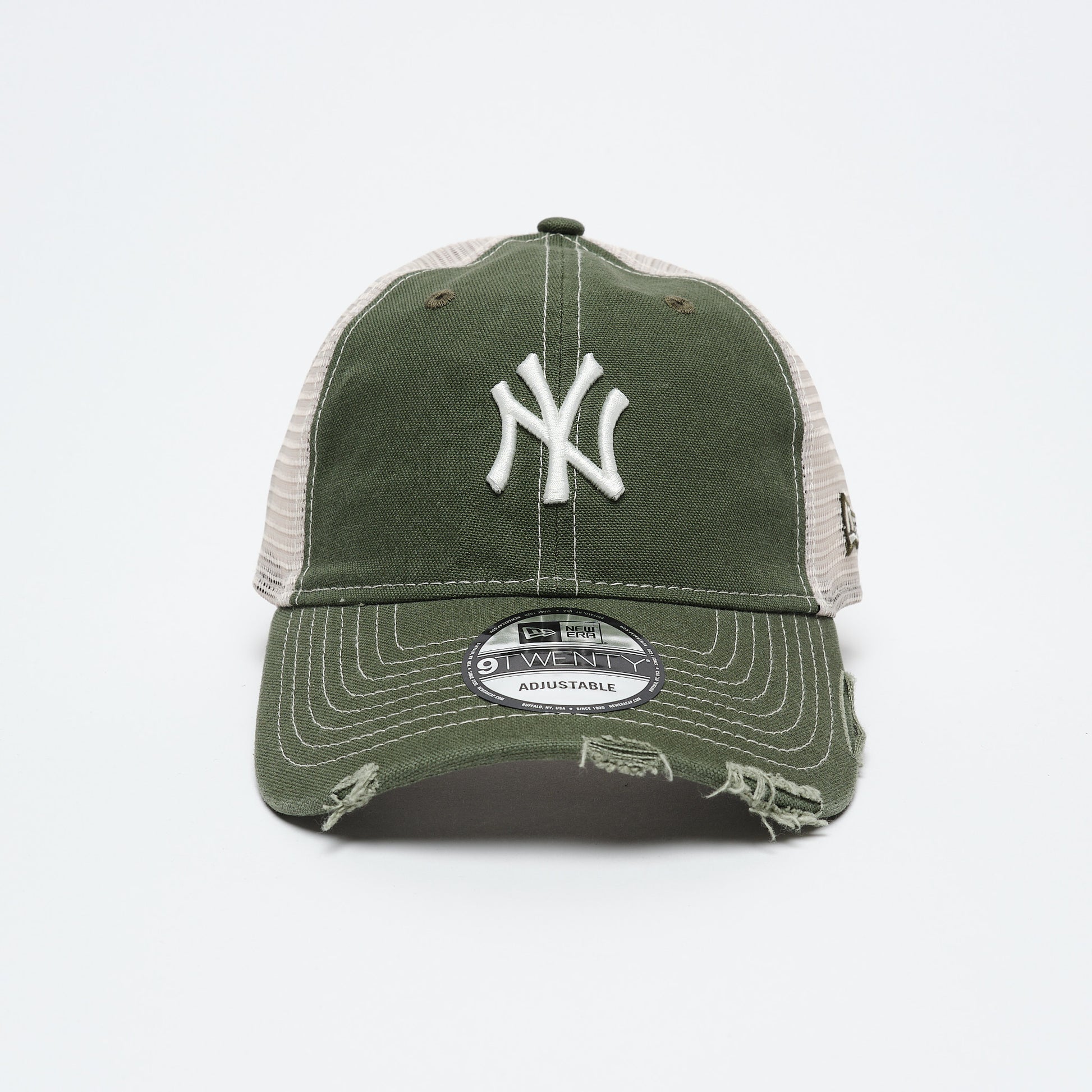 New Era Cap - Cotton Canvas 9Twenty Trucker Cap NY Yankees (Olive)