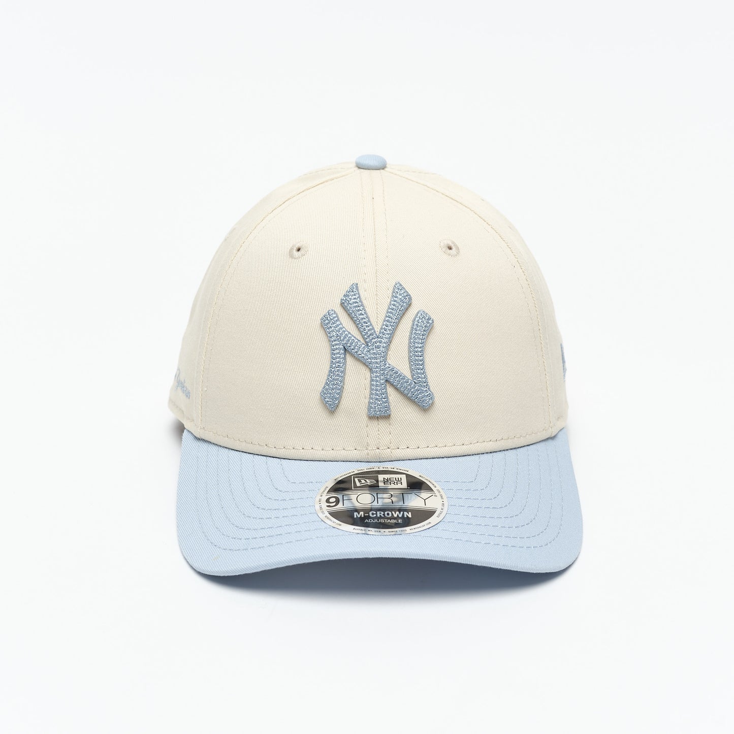New Era Cap - Side Script 9Forty MC NY Yankees Cap (Cream/Light Blue)