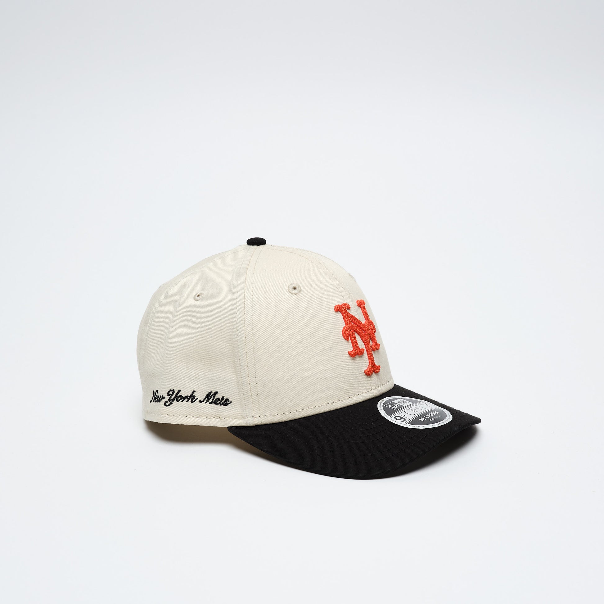 New Era Cap - Side Script 9Forty New York Mets (Beige/Black/Orange)