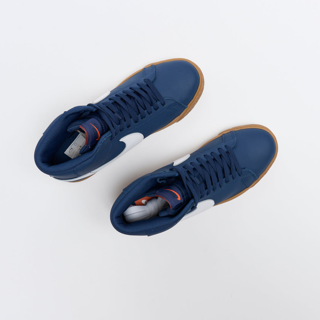 Nike SB - Zoom Blazer Mid ISO (Navy/White-Navy-Gum Light Brown)