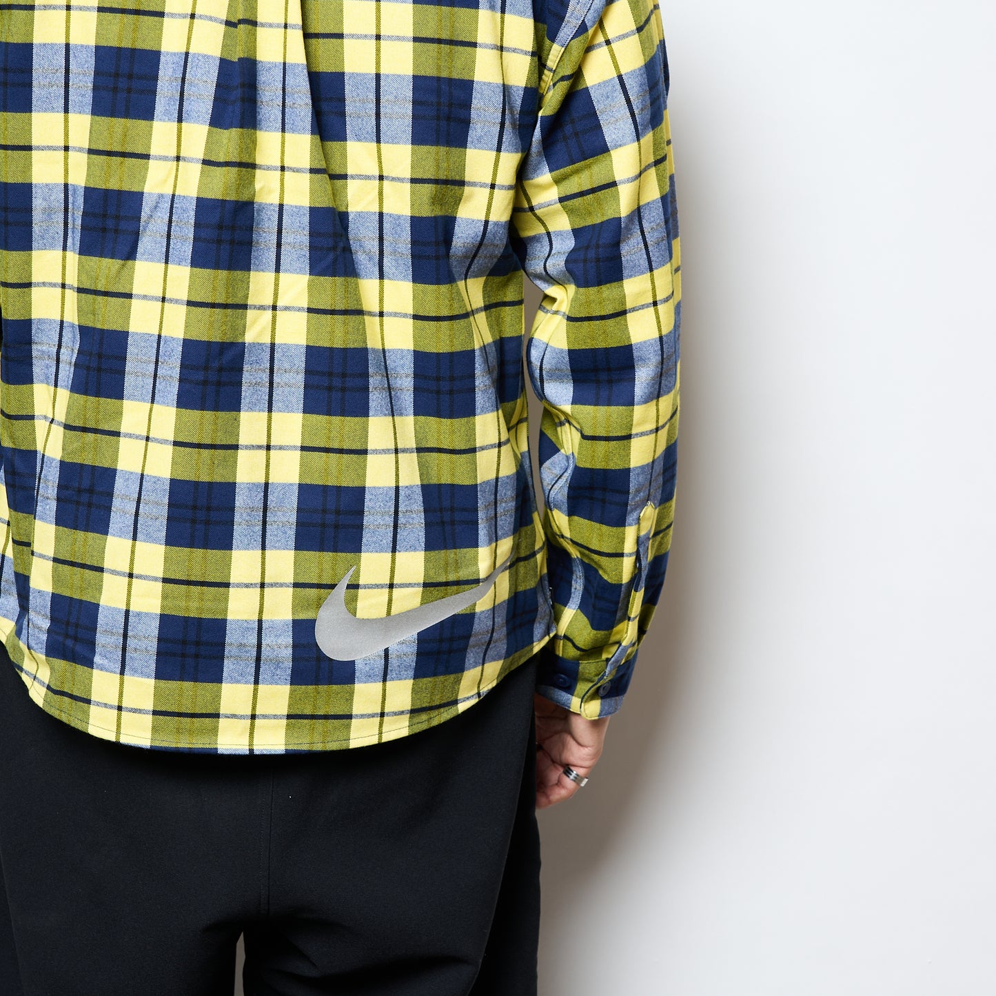 Nike SB - Flannel LS Button Up Shirt "Koston" (Midnight Navy/Speed Yellow)