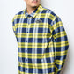 Nike SB - Flannel LS Button Up Shirt "Koston" (Midnight Navy/Speed Yellow)