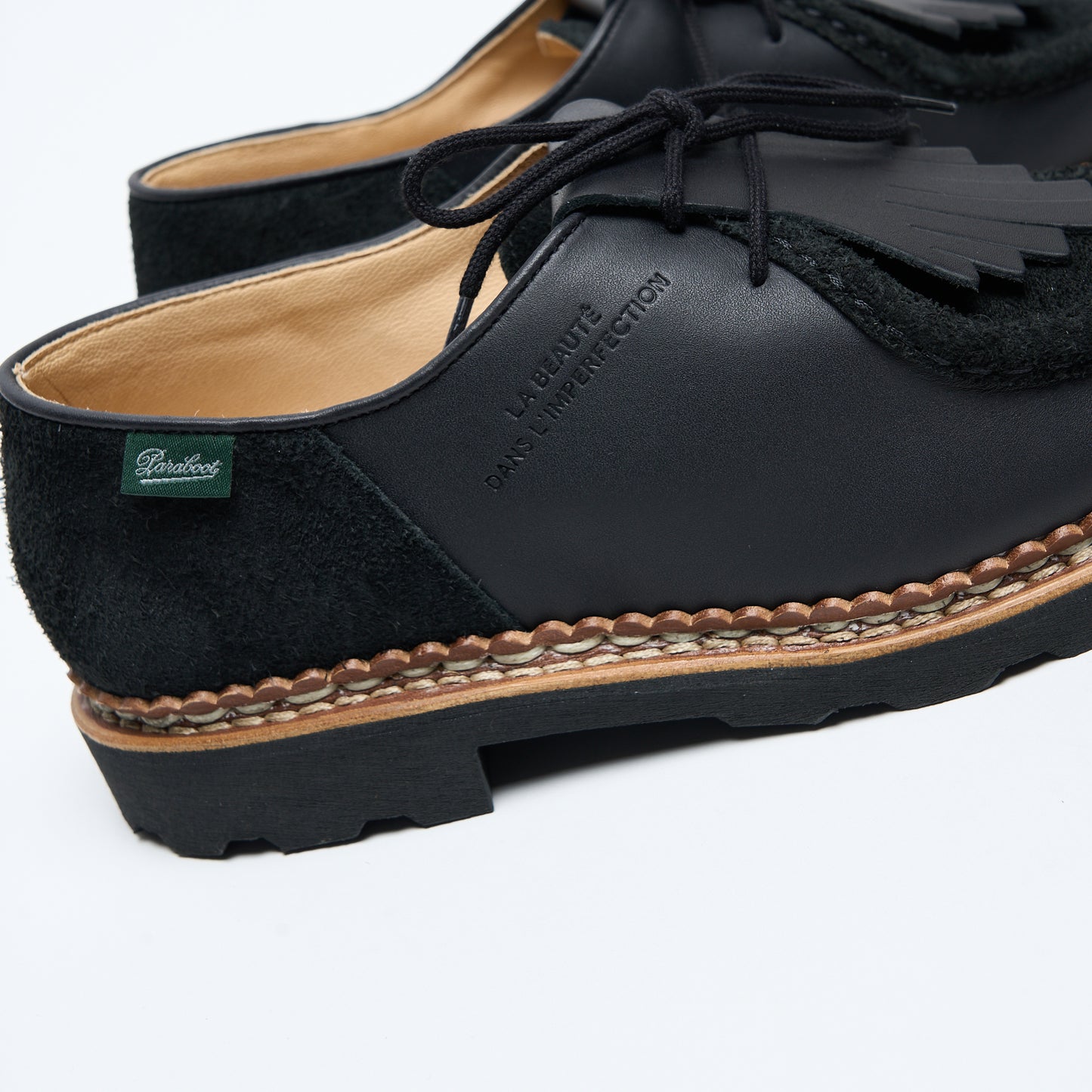 Universal Works x Paraboot - UW Michael Marche Noire Lis Vel Noir