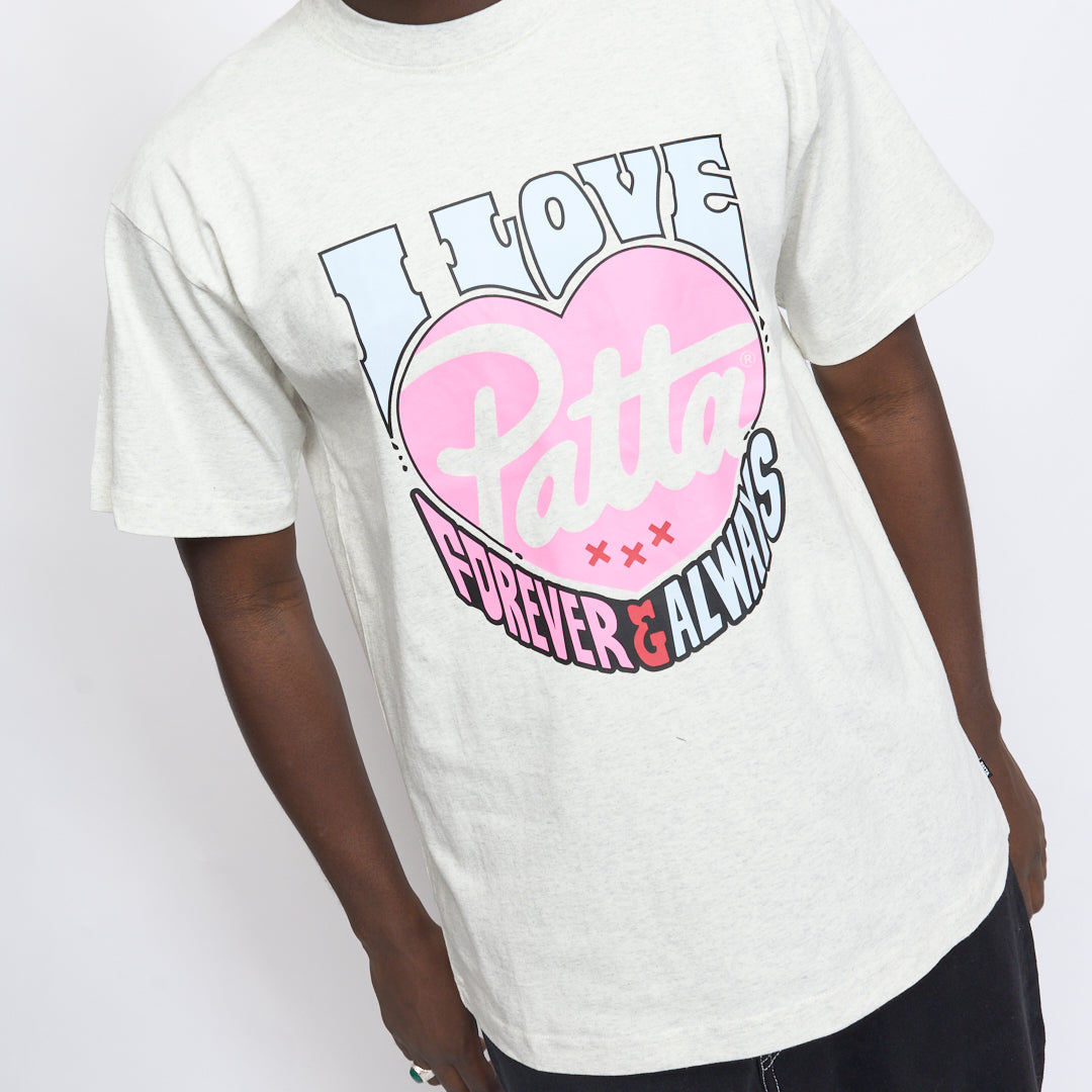 PATTA - Forever and Always Washed T-Shirt (Melange Grey)