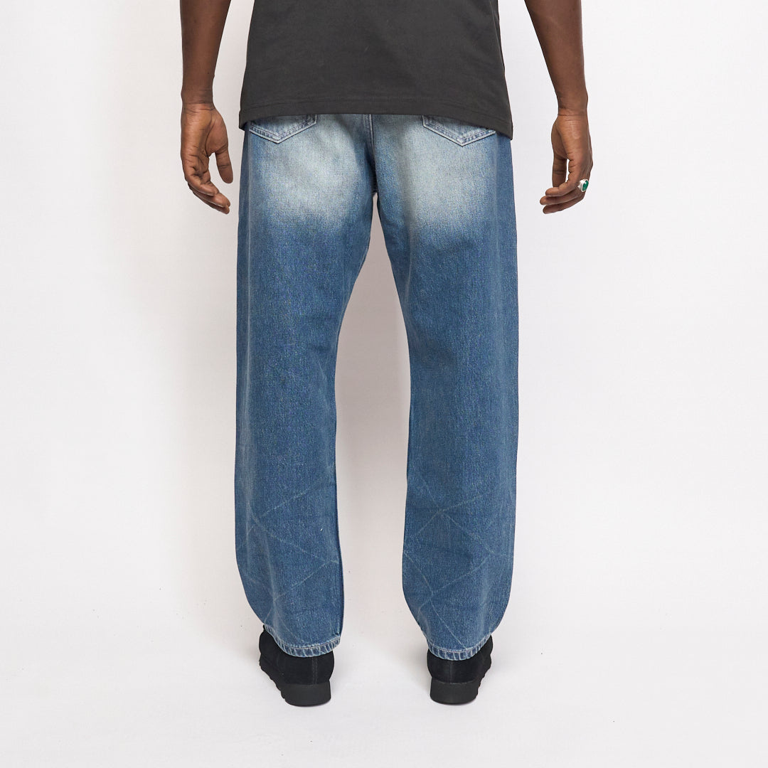 PATTA - Washed Denim Pants (Blue)