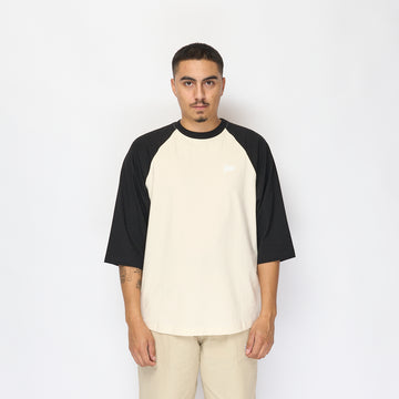 Patta - Basic Raglan 3/4 Sleeve T-shirt (Sea Salt/Black)