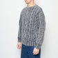 Patta - Cable Knitted Cold Dye Jumper (Titanium)