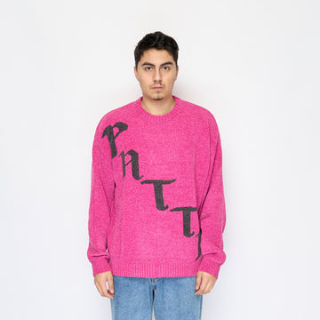 Patta - Chenille Knitted Sweater (Fuchsia Red)