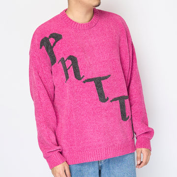 Patta - Chenille Knitted Sweater (Fuchsia Red)
