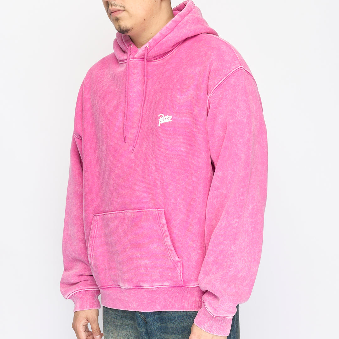 Patta - Classic Washed Hooded Sweater (Fuchsia Red)