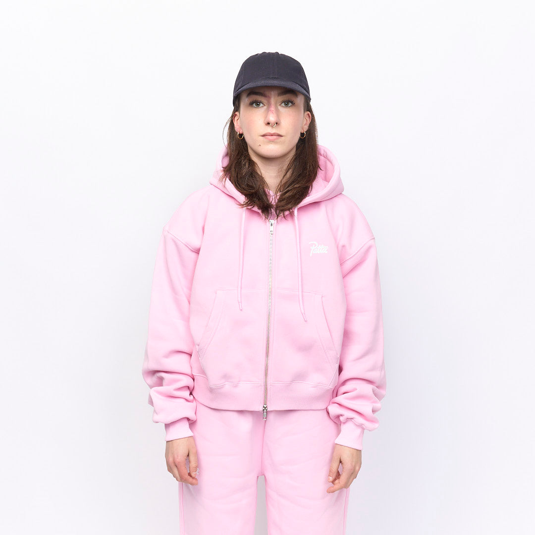 Patta - Femme Basic Cropped Zip Hooded Sweater (Cradle Pink)