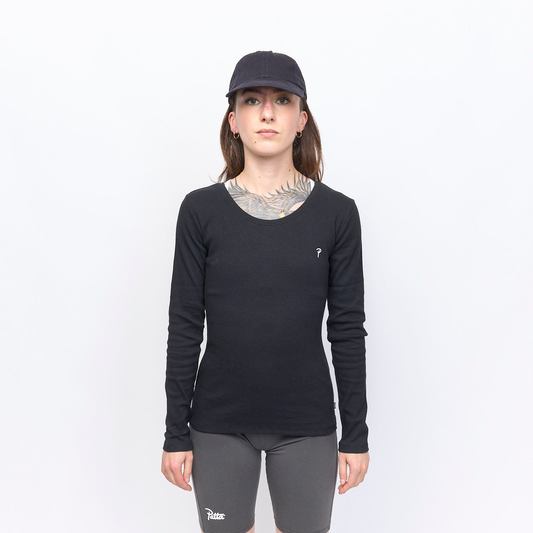 Patta Femme Basic Scoopneck Longsleeve T-Shirt (Black)