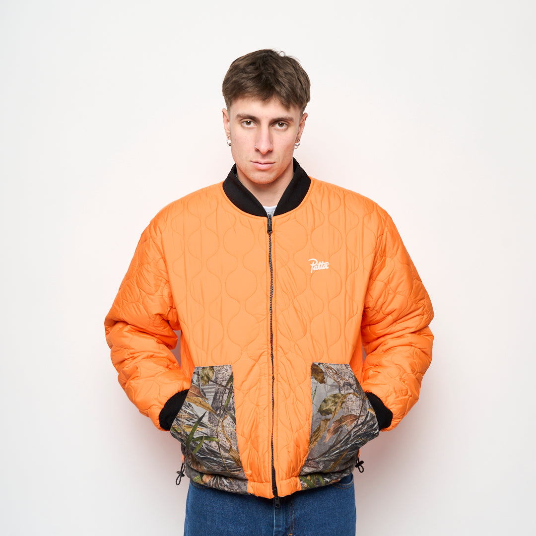 Patta - Nature Print Reversible Canvas Bomber Jacket (Multicolor)