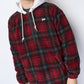 Patta - Tartan Fleece Hooded Overshirt (Multi/Biking Red)