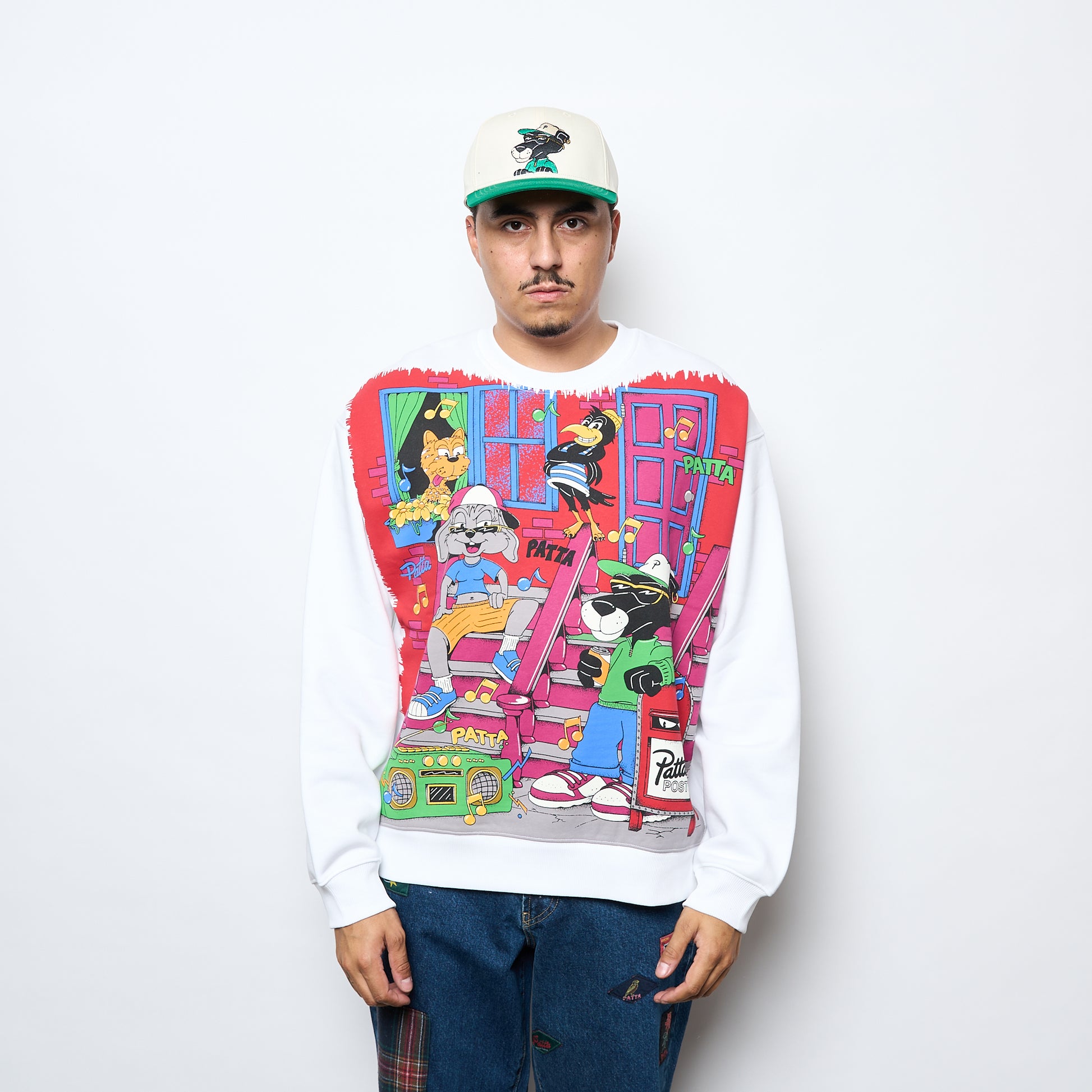 Patta - Block Party Crewneck Sweater (White)
