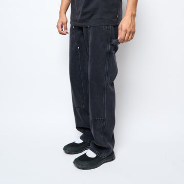 Patta - Double Knee Cartoon Denim Pants (Black Denim)