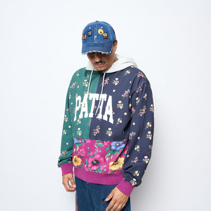 Patta - Floral Patchwork Hooded Sweater (Multi)