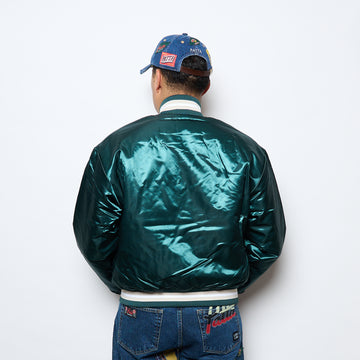Patta -  Script Logo Satin Varsity Jacket (Bistro Green)