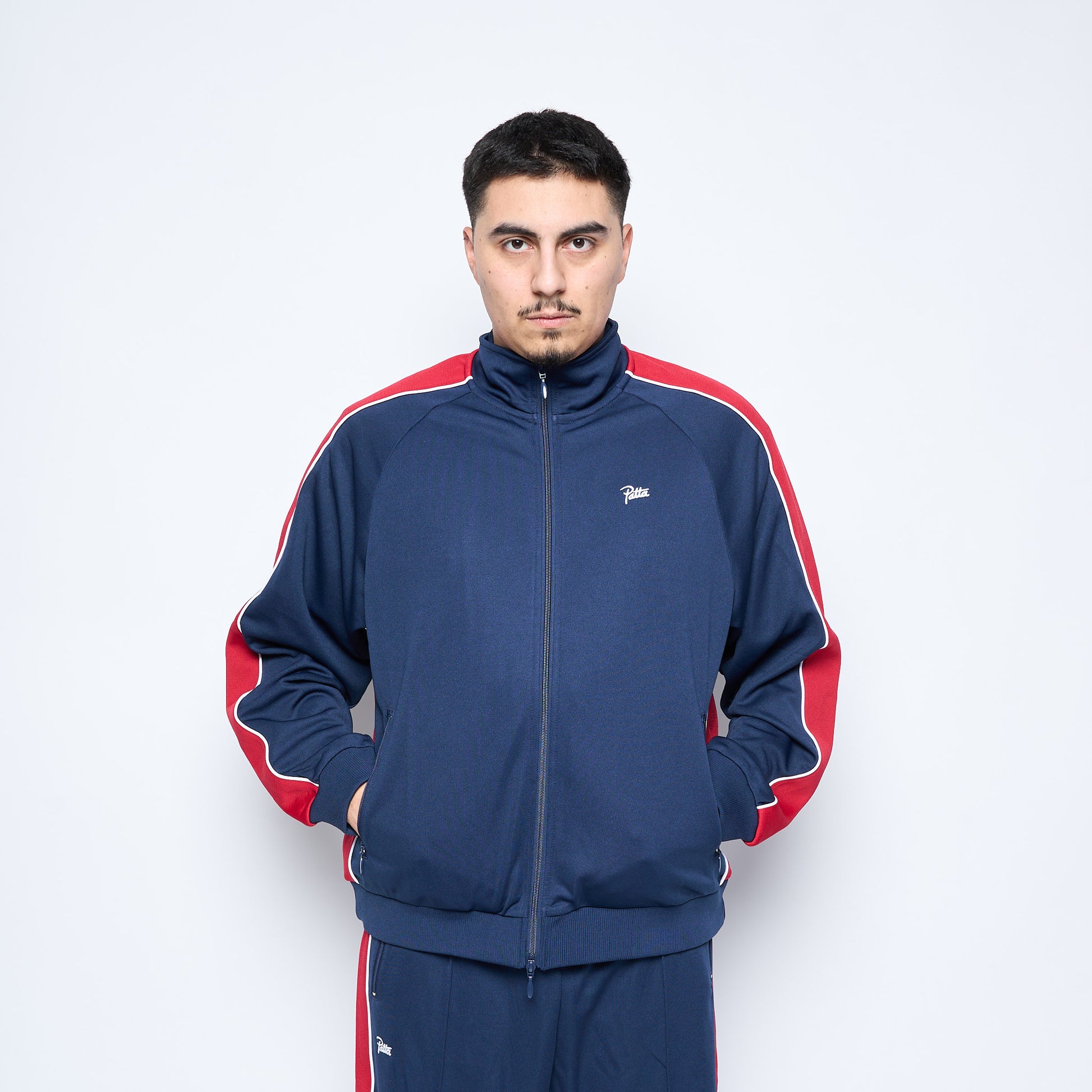Patta - Tricot Straight Track jacket (Black Iris)