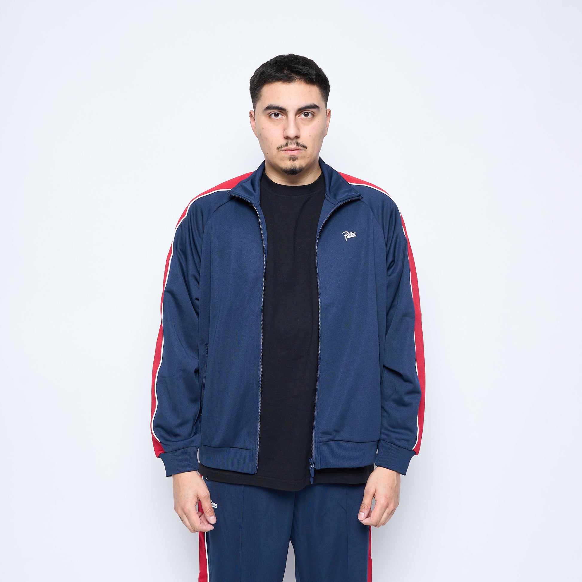 Patta - Tricot Straight Track jacket (Black Iris)
